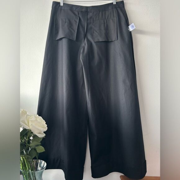 PUPPETS AND PUPPETS Rave Wide Leg Chino Trousers in black - Picture 11 of 16